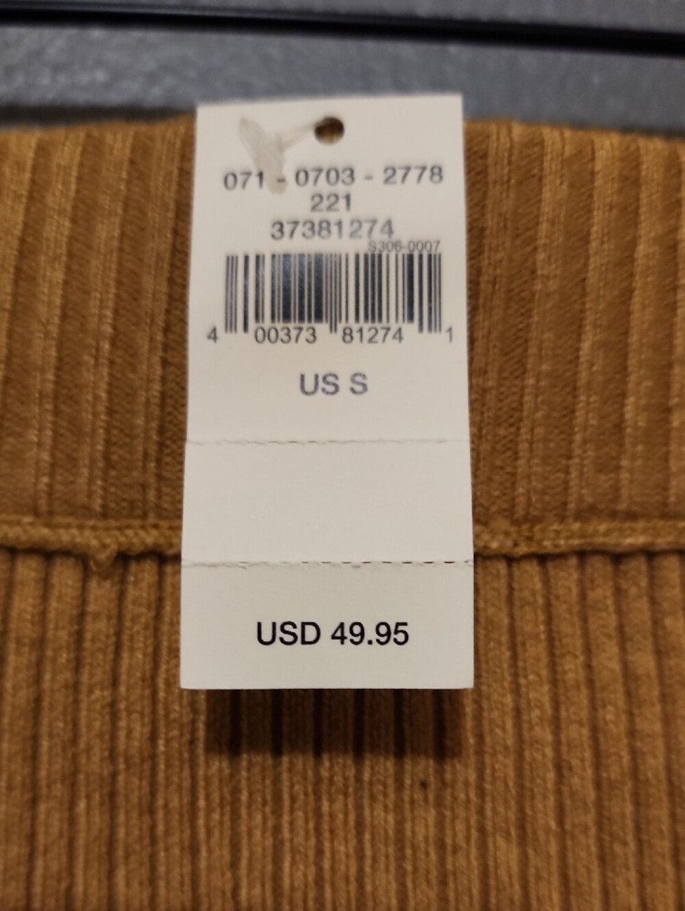 aerie Ribbed Pleated Skirt, Golden Yellow, Size Small - Picture 3 of 7